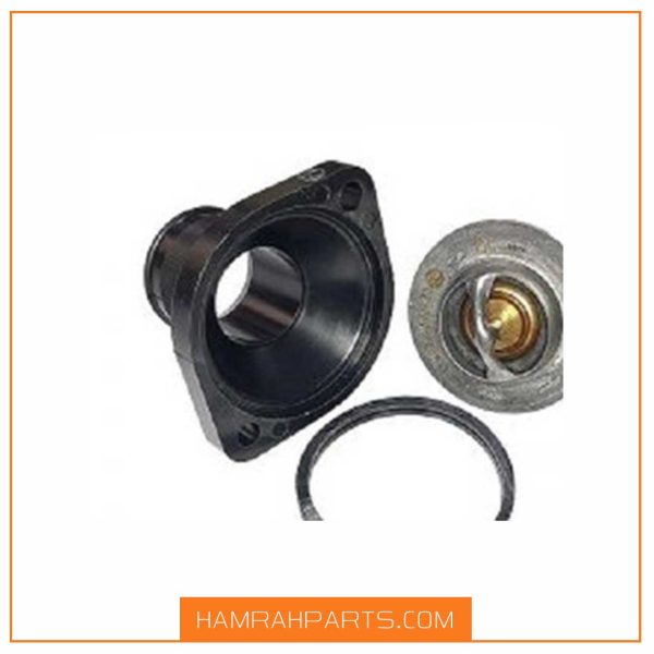 ترموستات پژو89/206دزجه همراه با درب ترموستات و واشر اببندی برند بابا پارت